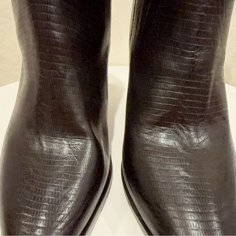 Kaanas Mizar Square Tip Slim High Heel Booties in Black NWOT Size 6M - Picture 3 of 12